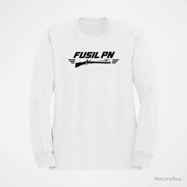 Sweat Tir Sportif Fusil PN Blanc