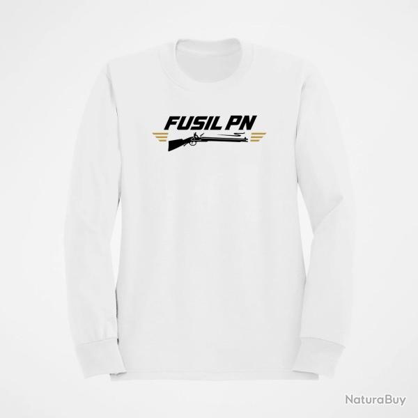Sweat Tir Sportif Fusil PN Blanc / Orange
