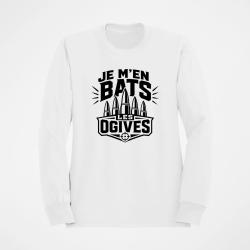 Sweat Tir Sportif Je m'en bats les ogives Blanc