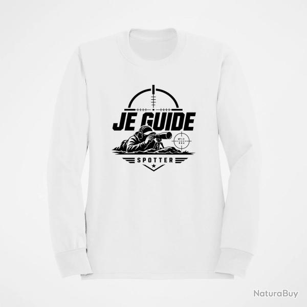 Sweat Tir Sportif Je guide Blanc