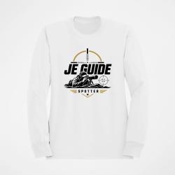 Sweat Tir Sportif Je guide Blanc / Orange