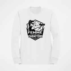 Sweat Tir Sportif Femme de caract&egrave;re Blanc