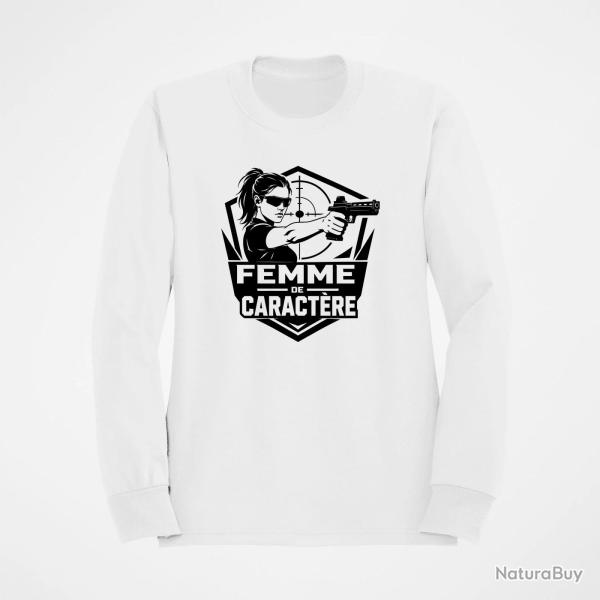 Sweat Tir Sportif Femme de caract�re Blanc