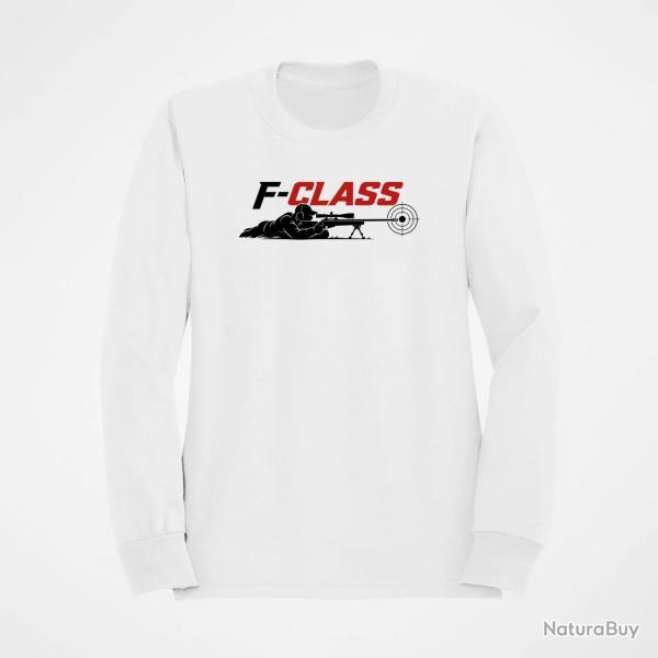 Sweat Tir Sportif F-Class Tireur couch� Blanc / Orange