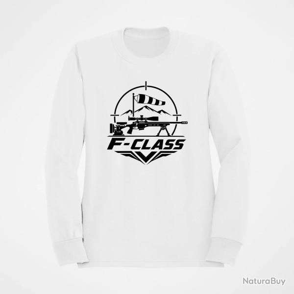 Sweat Tir Sportif F-Class Logo minimaliste Blanc
