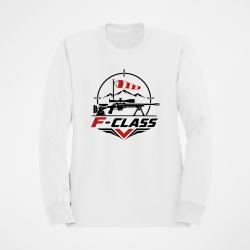 Sweat Tir Sportif F-Class Logo minimaliste Blanc / Orange