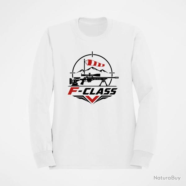 Sweat Tir Sportif F-Class Logo minimaliste Blanc / Orange