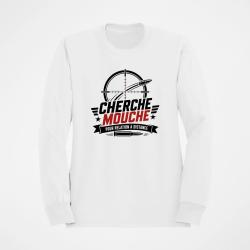 Sweat Tir Sportif Cherche mouche pour relation &agrave; distance Blanc / Orange