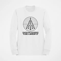 Sweat Tir Sportif Chacun son calendrier de l'Avent Blanc