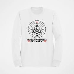 Sweat Tir Sportif Chacun son calendrier de l'Avent Blanc / Orange