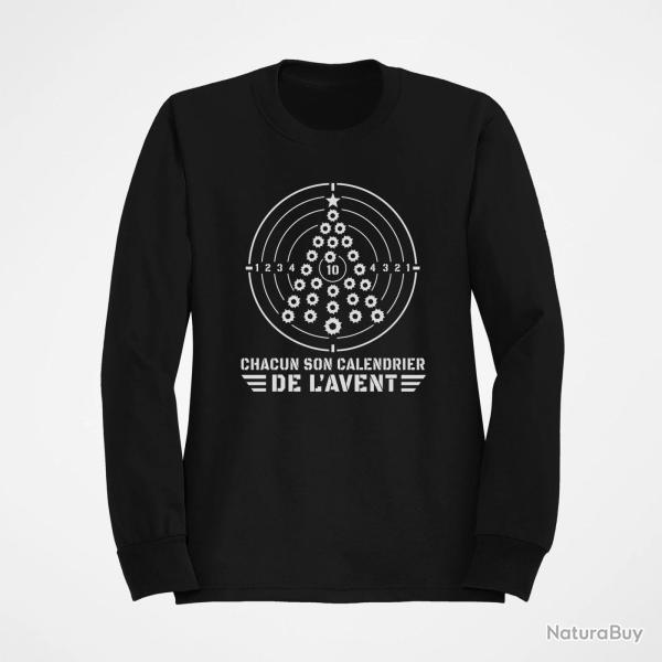 Sweat Tir Sportif Chacun son calendrier de l'Avent Noir