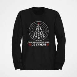 Sweat Tir Sportif Chacun son calendrier de l'Avent Noir / Orange