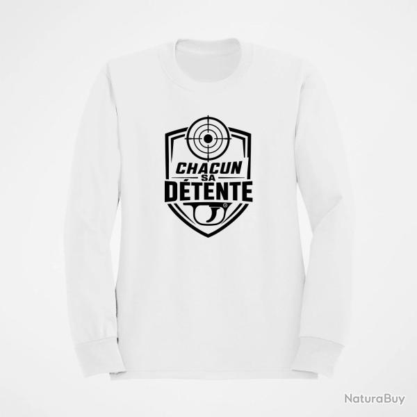 Sweat Tir Sportif Chacun sa d�tente Blanc