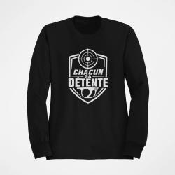 Sweat Tir Sportif Chacun sa d&eacute;tente Noir