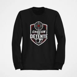 Sweat Tir Sportif Chacun sa d&eacute;tente Noir / Orange