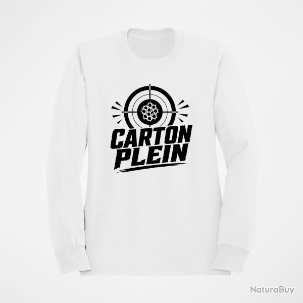 Sweat Tir Sportif Carton plein Blanc