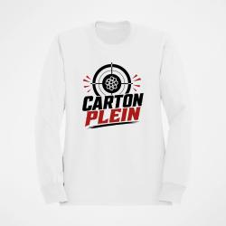 Sweat Tir Sportif Carton plein Blanc / Orange