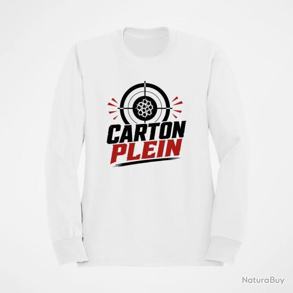 Sweat Tir Sportif Carton plein Blanc / Orange