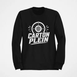 Sweat Tir Sportif Carton plein Noir