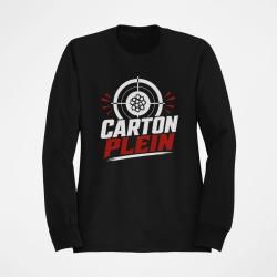 Sweat Tir Sportif Carton plein Noir / Orange