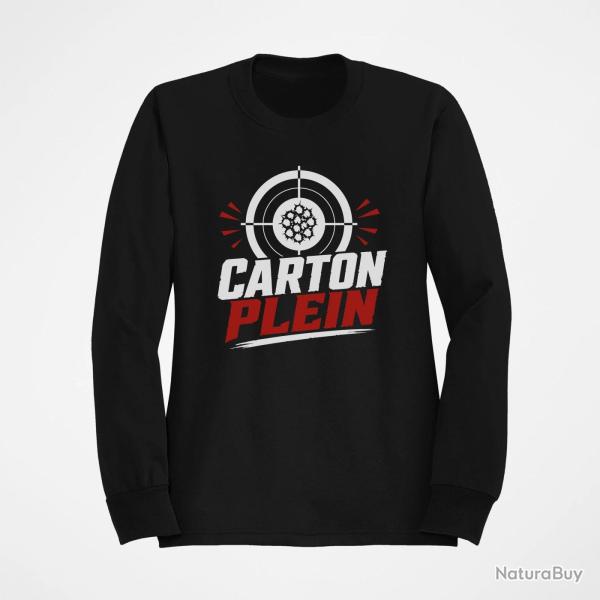 Sweat Tir Sportif Carton plein Noir / Orange