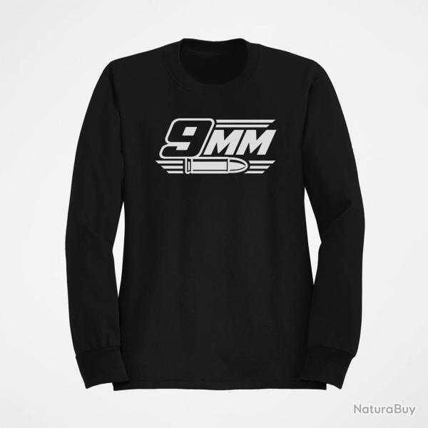 Sweat Tir Sportif Calibre 9 mm Noir