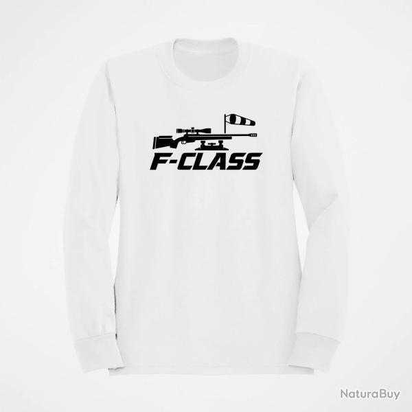 Sweat Tir Sportif F-Class Carabine et manche � air Blanc
