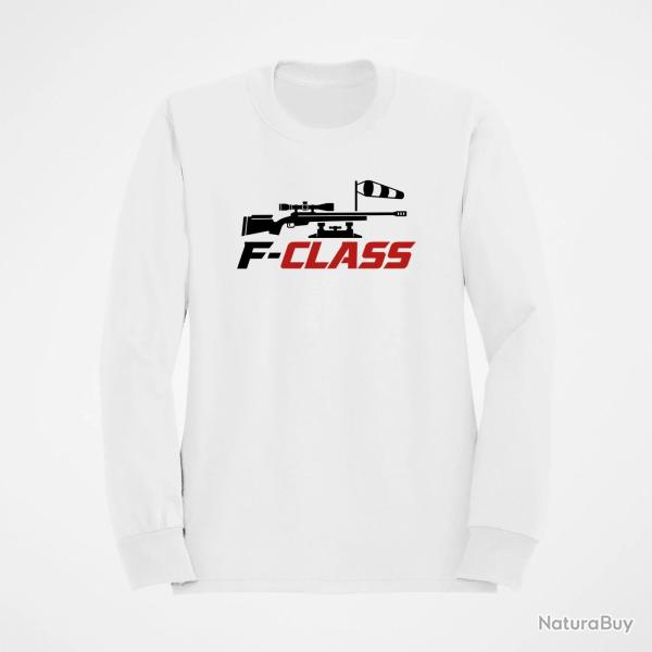 Sweat Tir Sportif F-Class Carabine et manche � air Blanc / Orange