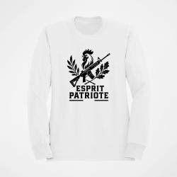 Sweat Tir Sportif Esprit patriote Cible tricolore Blanc