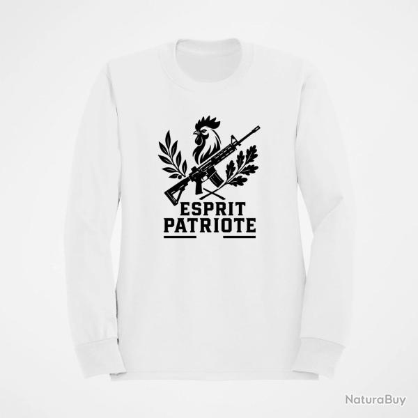 Sweat Tir Sportif Esprit patriote Cible tricolore Blanc