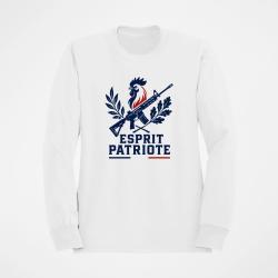 Sweat Tir Sportif Esprit patriote Cible tricolore Blanc / Orange