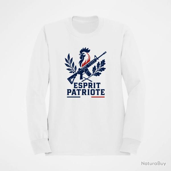 Sweat Tir Sportif Esprit patriote Cible tricolore Blanc / Orange