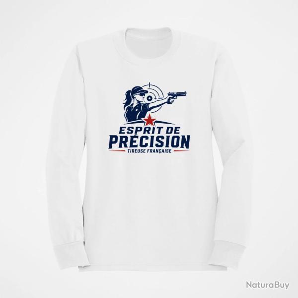 Sweat Tir Sportif Esprit de pr�cision Blanc / Orange