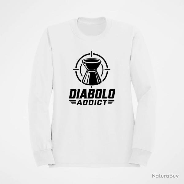 Sweat Tir Sportif Diabolo Addict Blanc