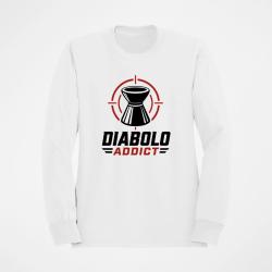 Sweat Tir Sportif Diabolo Addict Blanc / Orange