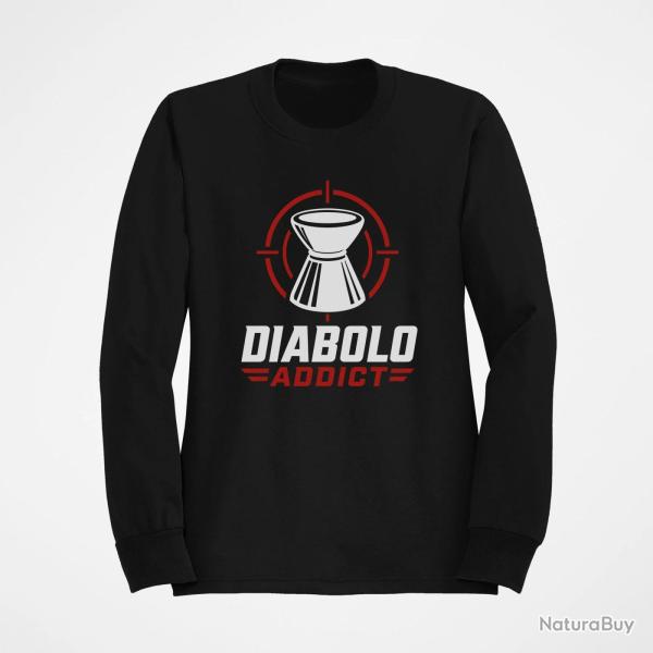 Sweat Tir Sportif Diabolo Addict Noir / Orange