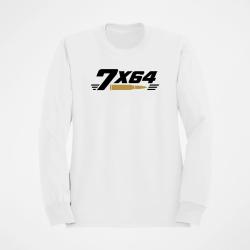 Sweat Tir Sportif Calibre 7&times;64 Blanc / Orange