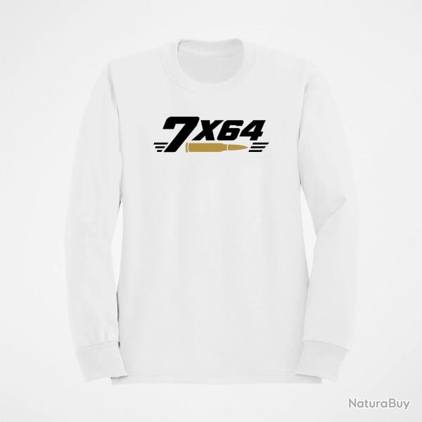 Sweat Tir Sportif Calibre 7�64 Blanc / Orange