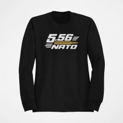 Sweat Tir Sportif Calibre 5.56 NATO Noir / Orange