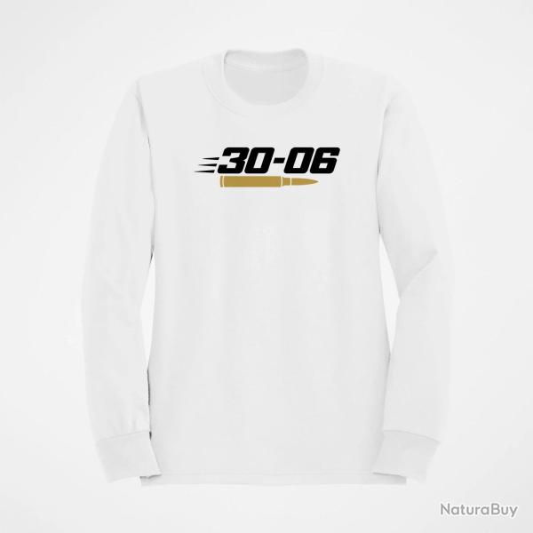 Sweat Tir Sportif Calibre 30-06 Blanc / Orange