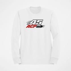 Sweat Tir Sportif Calibre .45 ACP Blanc / Orange