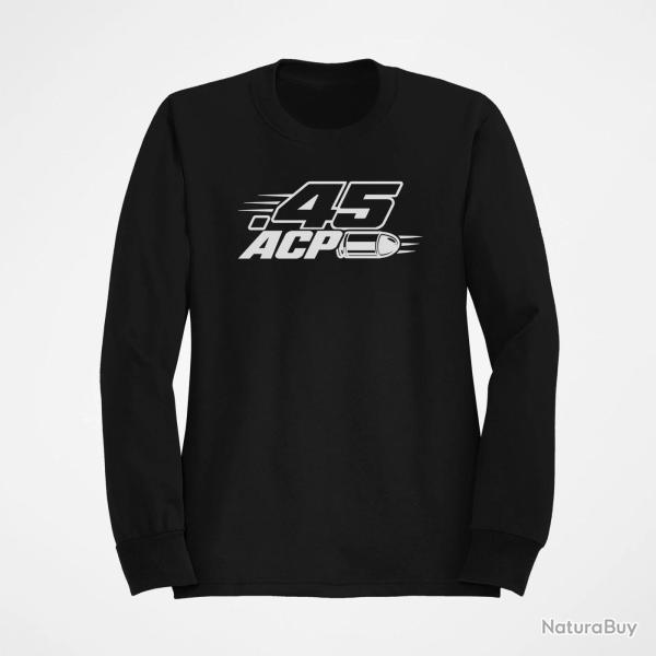 Sweat Tir Sportif Calibre .45 ACP Noir