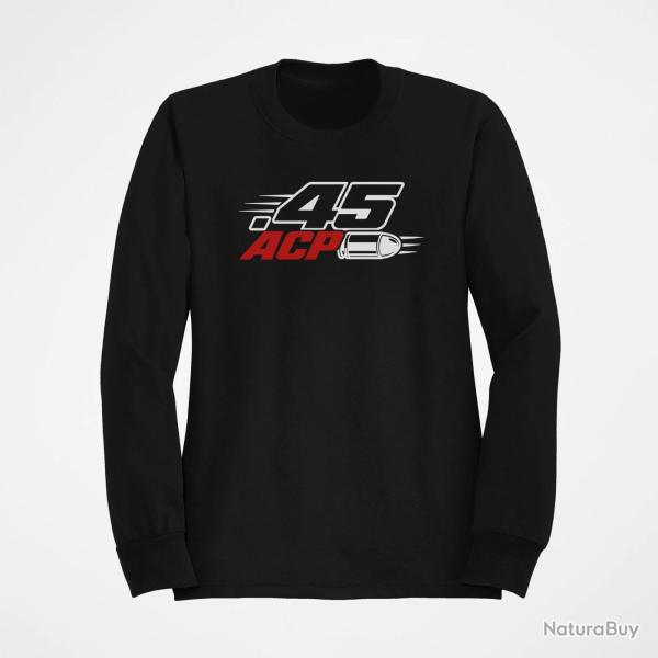 Sweat Tir Sportif Calibre .45 ACP Noir / Orange