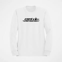 Sweat Tir Sportif Caf&eacute; et cartouches Blanc