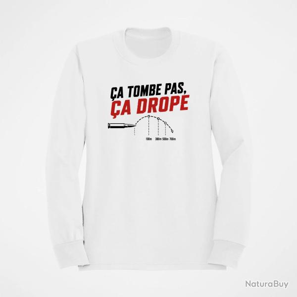 Sweat Tir Sportif �a tombe pas, �a droppe Blanc / Orange
