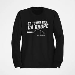 Sweat Tir Sportif &Ccedil;a tombe pas, &ccedil;a droppe Noir
