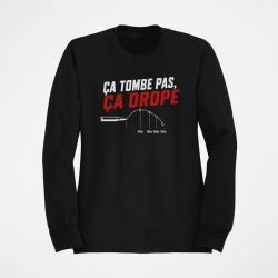 Sweat Tir Sportif &Ccedil;a tombe pas, &ccedil;a droppe Noir / Orange