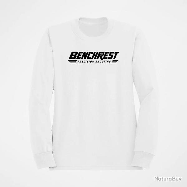 Sweat Tir Sportif Benchrest Precision Shooting Blanc
