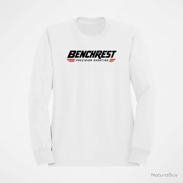 Sweat Tir Sportif Benchrest Precision Shooting Blanc / Orange