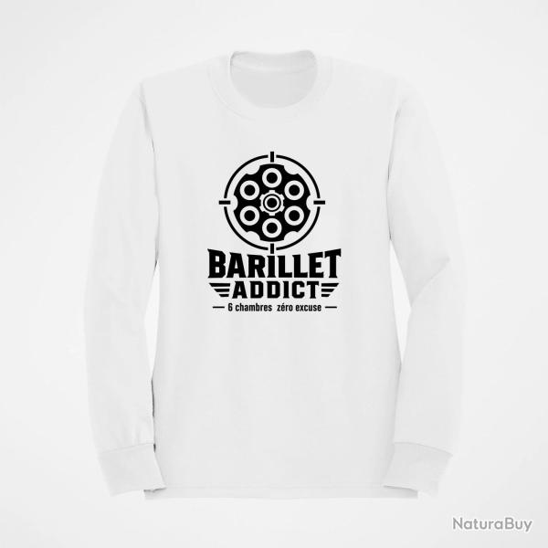 Sweat Tir Sportif Barillet Addict Blanc